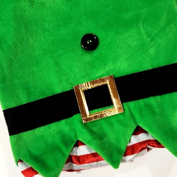 Holiday Time Dog Pet Holiday Christmas Hooded Santa's Elf Suit (L) - Picture 5 of 9